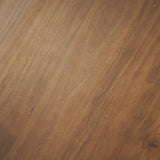Atlas Warm Mid-Brown Wood Stacked Pedestal Base Round Dining Table by Mercana at Eve Furniture