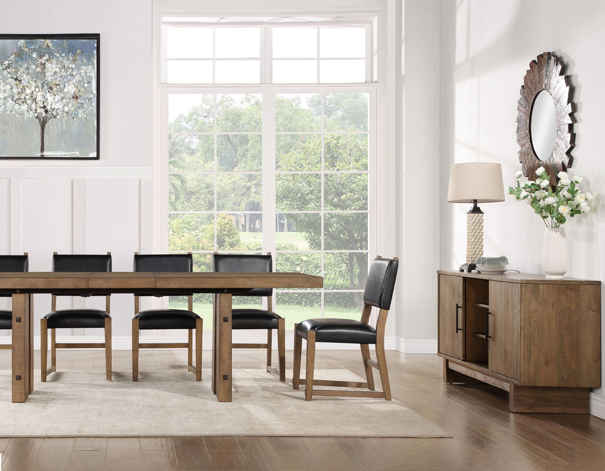 Atmore Dark Driftwood/Black Dining Room Set by Steve Silver at Eve Furniture