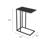 Atom Black Side Table by Zuomod at Eve Furniture
