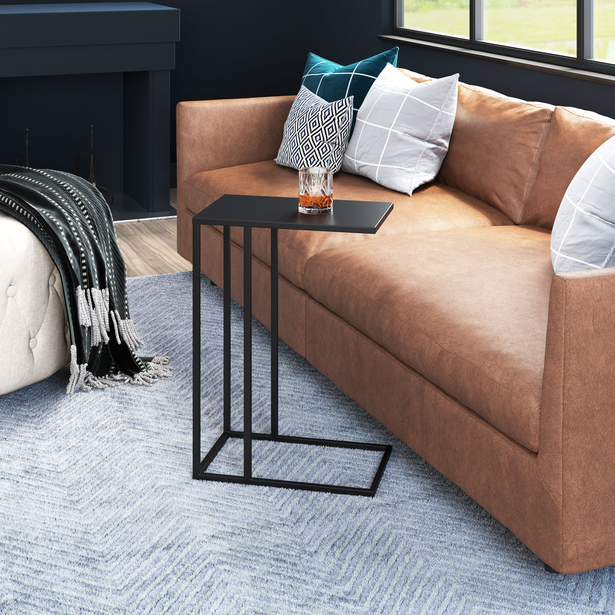 Atom Black Side Table by Zuomod at Eve Furniture