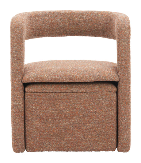 Atria Tawny Brown Accent Chair & Ottoman by Zuomod at Eve Furniture
