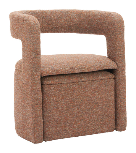 Atria Tawny Brown Accent Chair & Ottoman by Zuomod at Eve Furniture