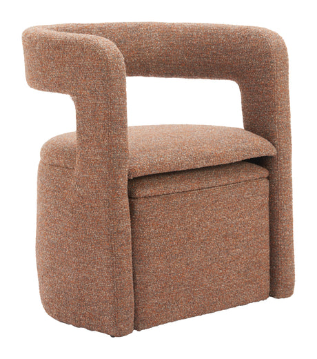 Atria Tawny Brown Accent Chair & Ottoman by Zuomod at Eve Furniture