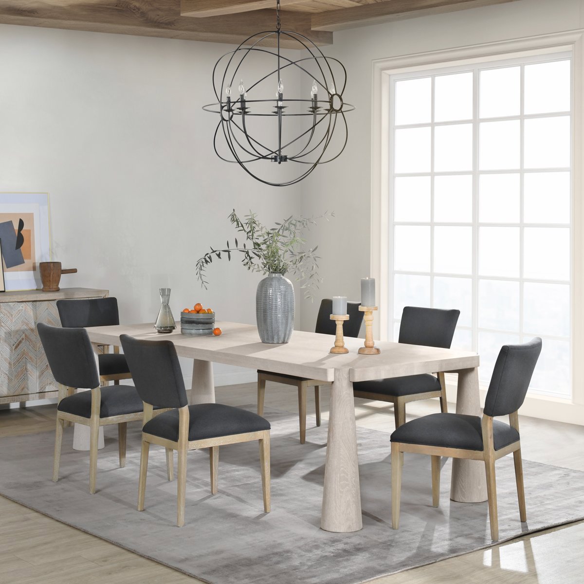 Atrop Dining Table - Milk White by Classic Home at Eve Furniture