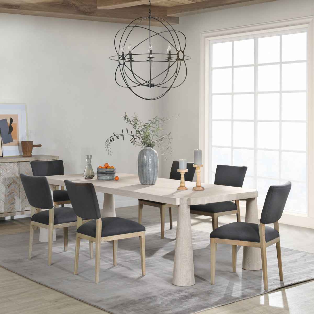 Atrop Milk White Dining Table by Classic Home at Eve Furniture