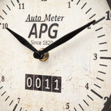 Attalack II Black Metal Round Face Table Clock by Mercana at Eve Furniture