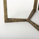 Atticus Black Wood and Antiqued Gold Metal Nesting Accent Tables (Set of 2) by Mercana at Eve Furniture