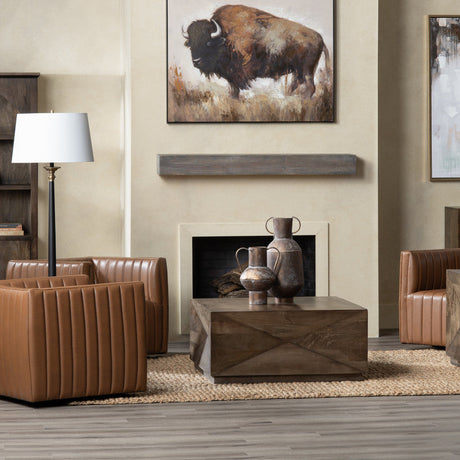 Atticus Brown Cocktail Table by Crestview at Eve Furniture