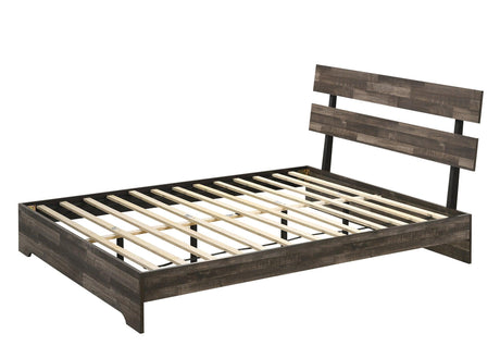 Atticus Brown King Platform Bed by Crown Mark at Eve Furniture
