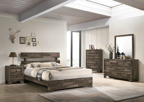 Atticus Brown Platform Bedroom Set by Crown Mark at Eve Furniture