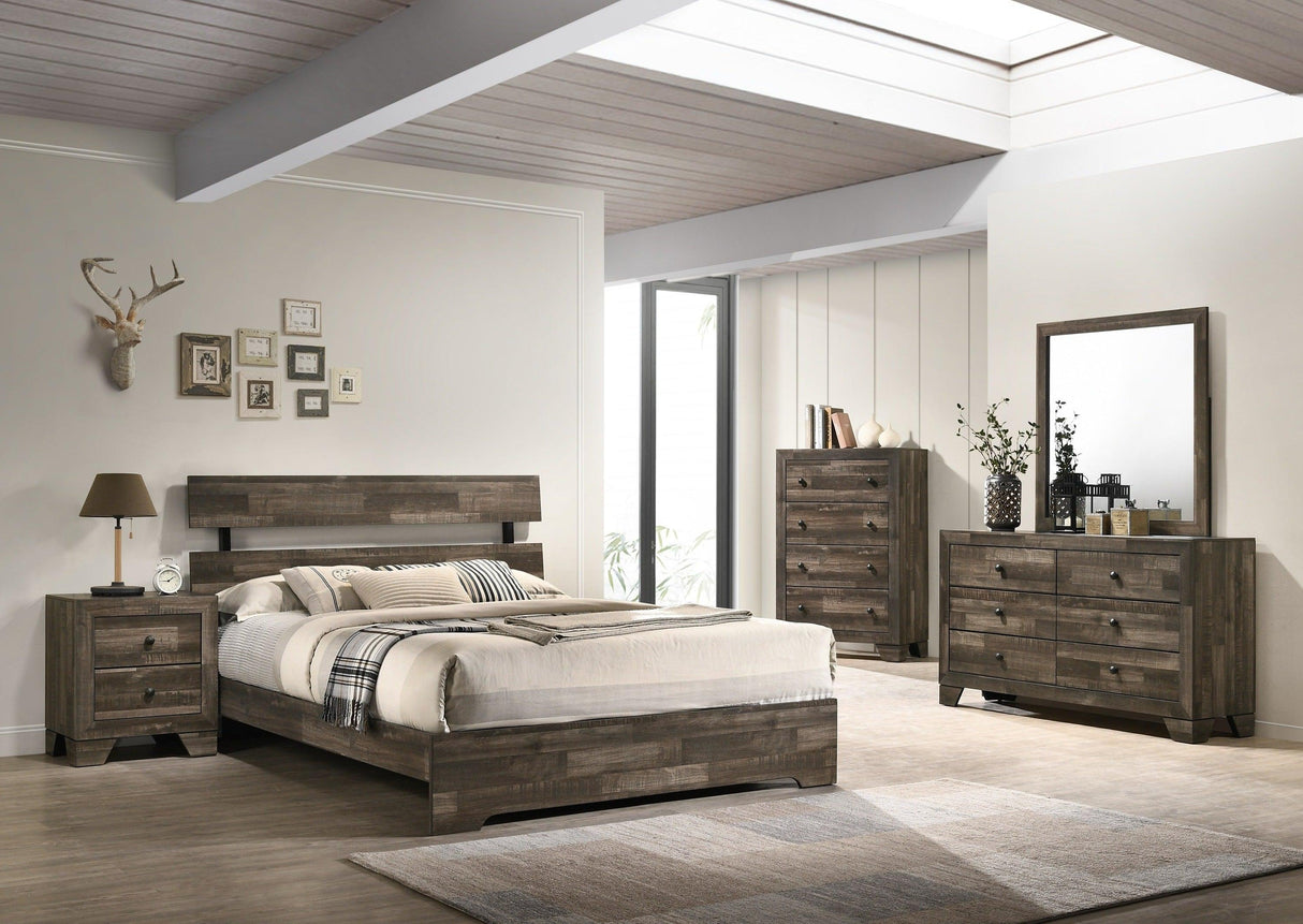 Atticus Brown Platform Youth Bedroom Set by Crown Mark at Eve Furniture