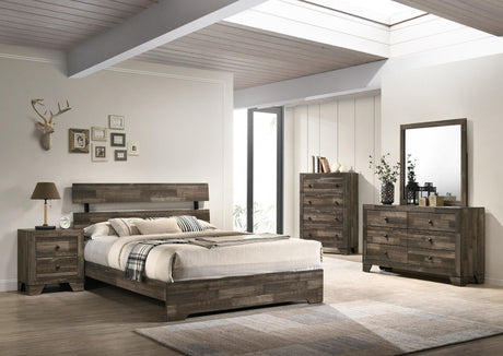 Atticus Brown Platform Youth Bedroom Set by Crown Mark at Eve Furniture