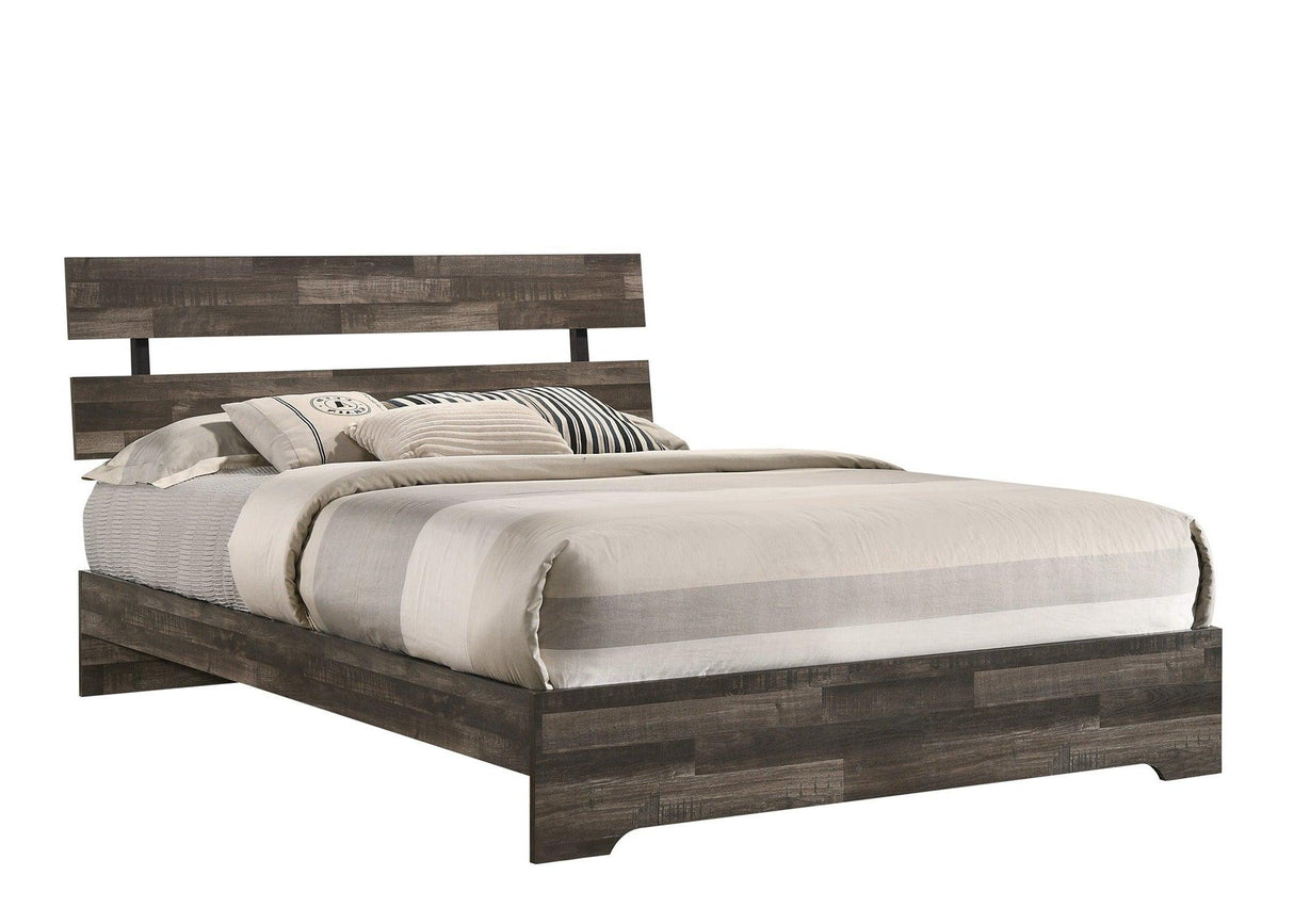 Atticus Brown Queen Platform Bed by Crown Mark at Eve Furniture