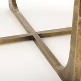 Atticus Marble and Antiqued Gold Metal Coffee Table by Mercana at Eve Furniture
