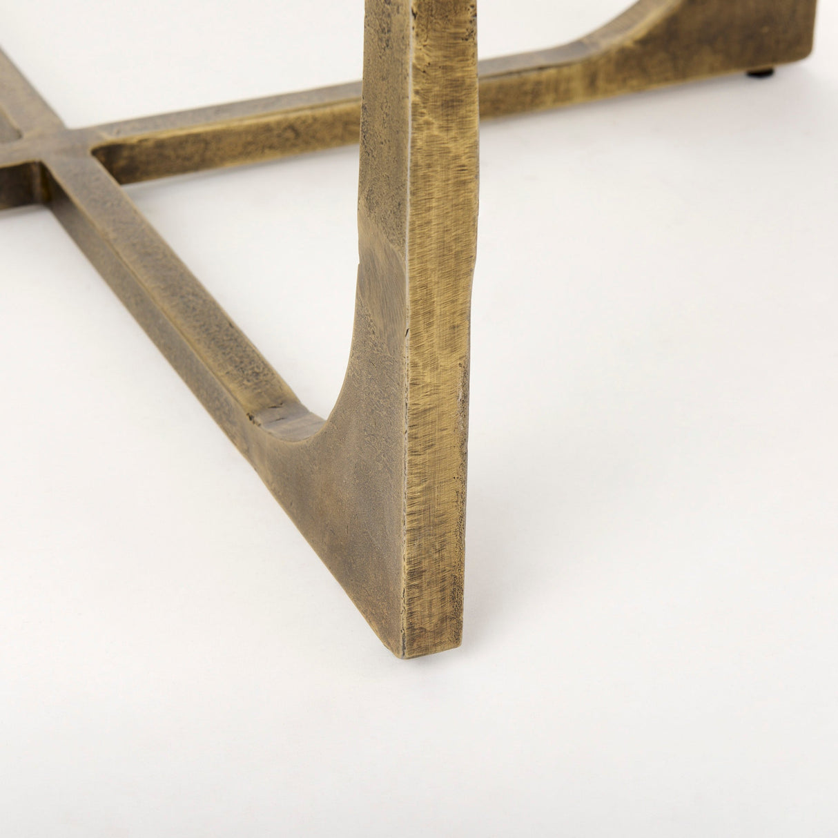 Atticus Marble and Antiqued Gold Metal Coffee Table by Mercana at Eve Furniture