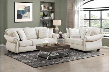 Attleboro Beige Loveseat by Homelegance at Eve Furniture