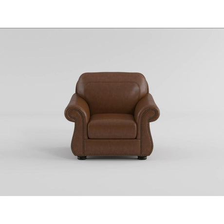 Attleboro Brown Leather Chair by Homelegance at Eve Furniture