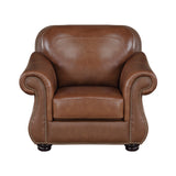Attleboro Brown Leather Chair by Homelegance at Eve Furniture