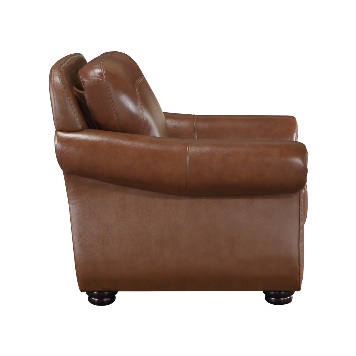 Attleboro Brown Leather Chair by Homelegance at Eve Furniture