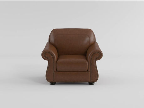 Attleboro Brown Leather Chair by Homelegance at Eve Furniture