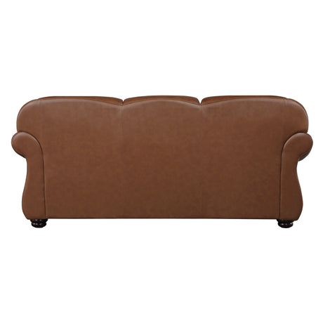 Attleboro Brown Leather Sofa by Homelegance at Eve Furniture