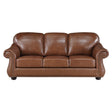 Attleboro Brown Leather Sofa by Homelegance at Eve Furniture