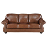 Attleboro Brown Leather Sofa by Homelegance at Eve Furniture