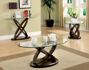Atwood Dark Walnut Round End Table by Furniture of America at Eve Furniture