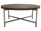 Atwood Grey/Silver Round Coffee Table by Diamond Sofa at Eve Furniture
