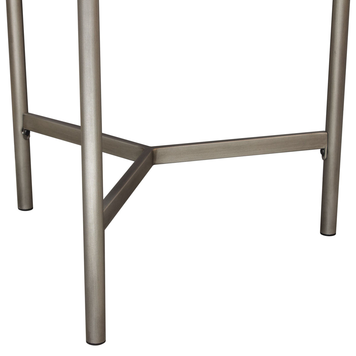 Atwood Grey/Silver Round End Table by Diamond Sofa at Eve Furniture