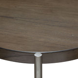 Atwood Grey/Silver Round End Table by Diamond Sofa at Eve Furniture
