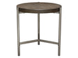Atwood Grey/Silver Round End Table by Diamond Sofa at Eve Furniture