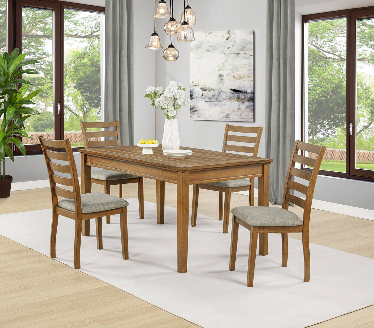 Atwood Warm Brown Rectangular Wood Dining Table by Coaster at Eve Furniture
