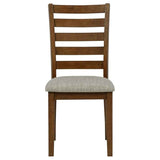Atwood Wood Dining Side Chair Upholstered Seat Warm Brown by Coaster at Eve Furniture