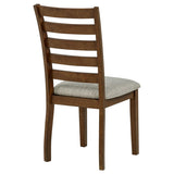 Atwood Wood Dining Side Chair Upholstered Seat Warm Brown by Coaster at Eve Furniture