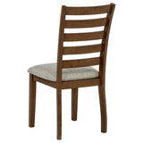 Atwood Wood Dining Side Chair Upholstered Seat Warm Brown by Coaster at Eve Furniture