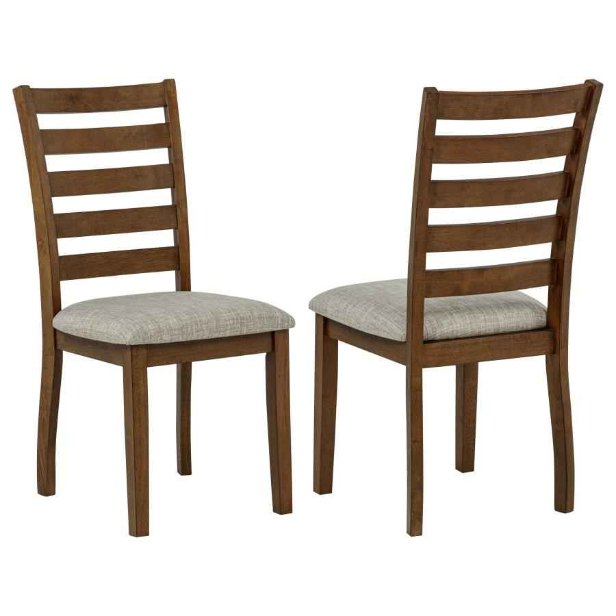 Atwood Wood Dining Side Chair Upholstered Seat Warm Brown by Coaster at Eve Furniture