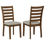 Atwood Wood Dining Side Chair Upholstered Seat Warm Brown by Coaster at Eve Furniture