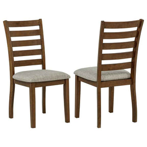 Atwood Wood Dining Side Chair Upholstered Seat Warm Brown by Coaster at Eve Furniture