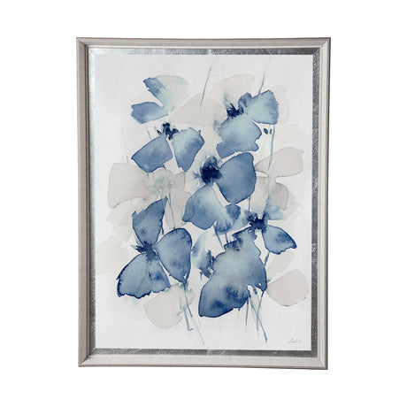 Aubretia I by Melody Ducharme a Hand Embellished Textured Framed Art Print Matted under Glass by Mercana at Eve Furniture