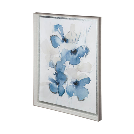 Aubretia II by Melody Ducharme a Hand Embellished Textured Framed Art Print Matted under Glass by Mercana at Eve Furniture