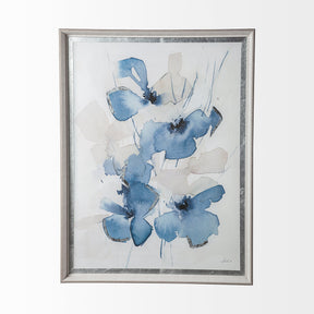Aubretia II by Melody Ducharme a Hand Embellished Textured Framed Art Print Matted under Glass by Mercana at Eve Furniture