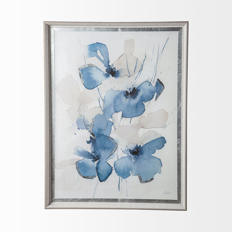Aubretia II by Melody Ducharme a Hand Embellished Textured Framed Art Print Matted under Glass by Mercana at Eve Furniture