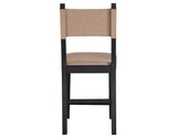 Aubrey 24″ Black Counter Chair with Camel Vegan Leather