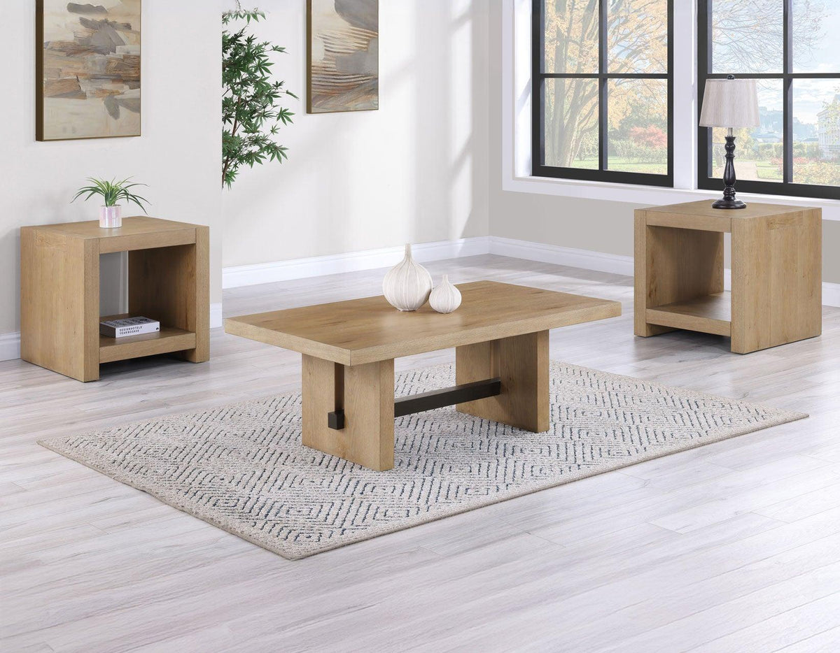 Aubrey 3-Piece Table Set, Driftwood by Steve Silver at Eve Furniture