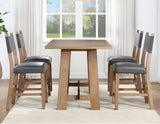 Aubrey 5-Piece 59.5″ Driftwood Finish Counter Dining Set