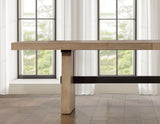 Aubrey 78-96″ Table w/18-inch Leaf, Waxed Driftwood by Steve Silver at Eve Furniture