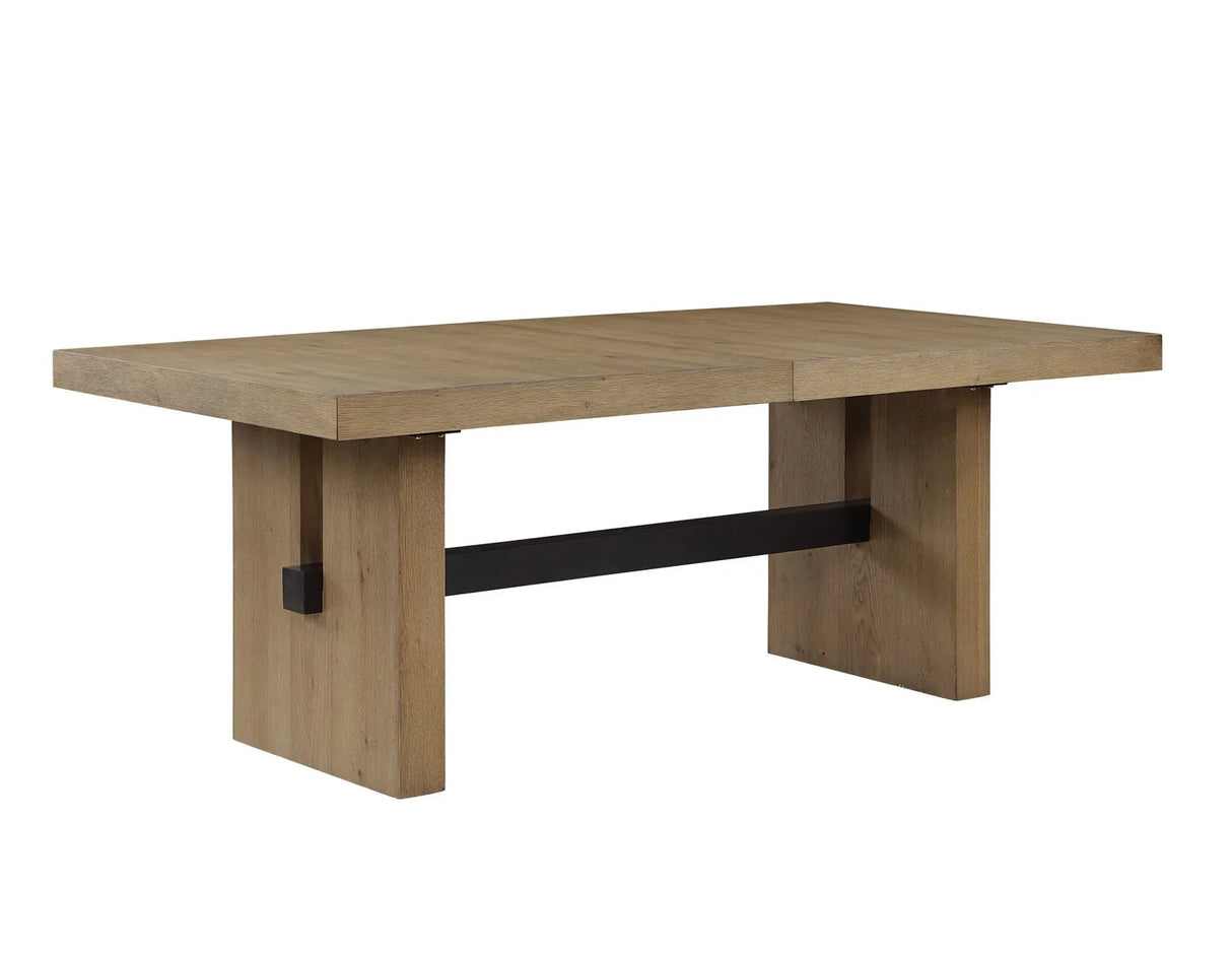 Aubrey 78-96″ Table w/18-inch Leaf, Waxed Driftwood by Steve Silver at Eve Furniture