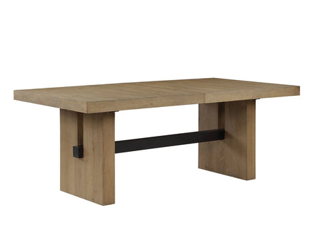 Aubrey 78-96″ Table w/18-inch Leaf, Waxed Driftwood by Steve Silver at Eve Furniture