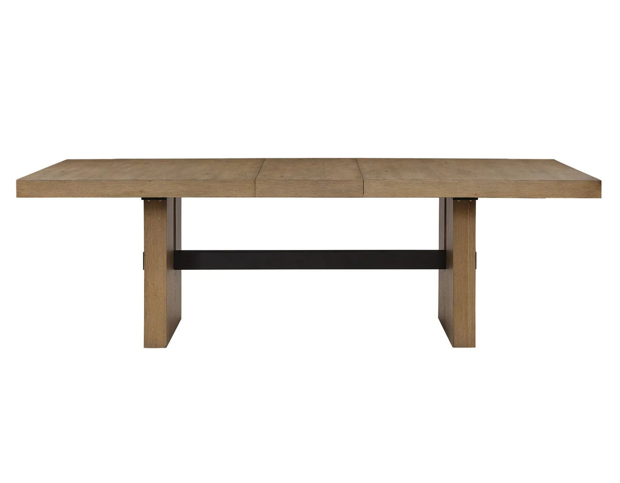 Aubrey 78-96″ Table w/18-inch Leaf, Waxed Driftwood by Steve Silver at Eve Furniture